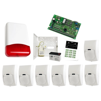 SYSTEM ALARMOWY SATEL CA-10 LED 7 CZUJEK BINGO